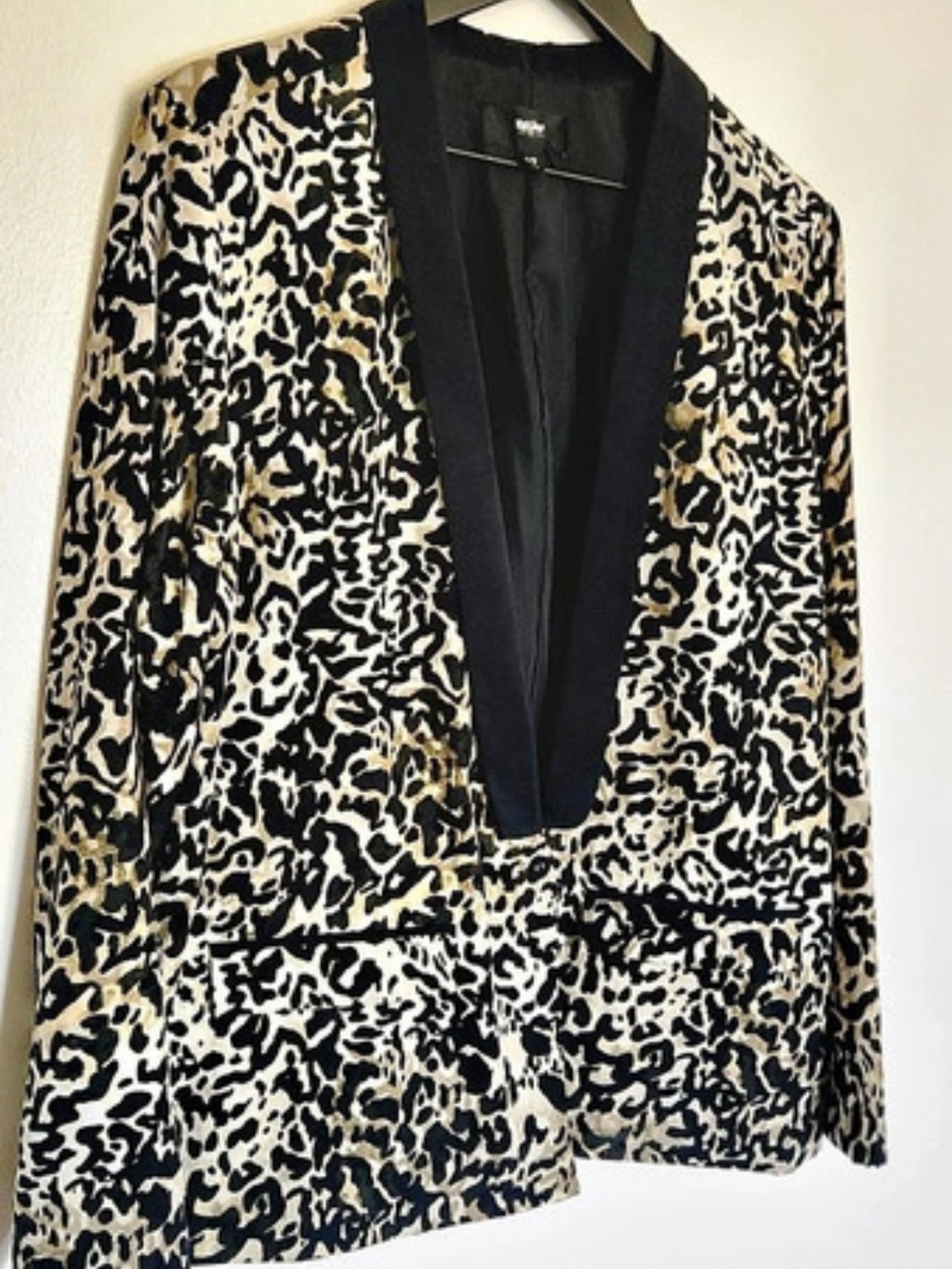 Mossimo Leopard Print Open Front Tuxedo Blazer Size XL